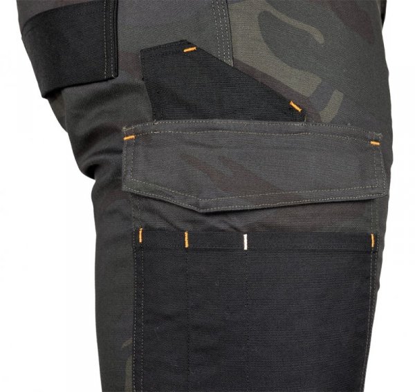 Spodnie robocze Mix&Match, Canvas, wzmocnienia z Cordury, zielone moro, rozmiar L