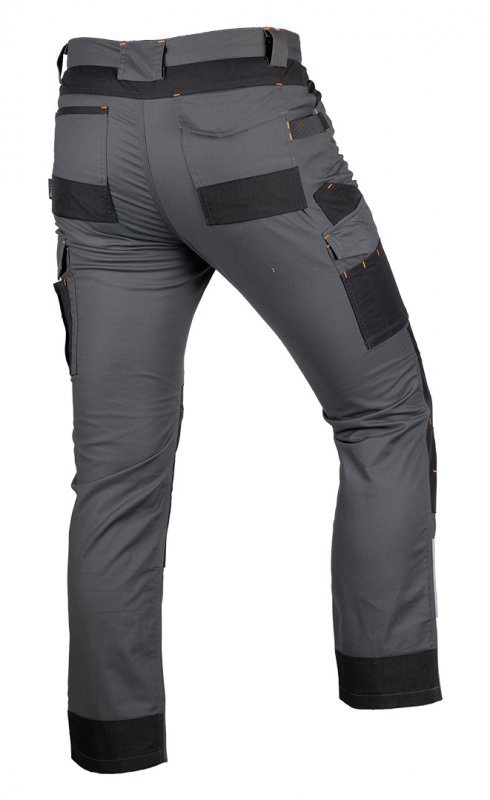Spodnie robocze Mix&Match, Canvas, wzmocnienia z Cordury, szaro-czarne, rozmiar XXXL