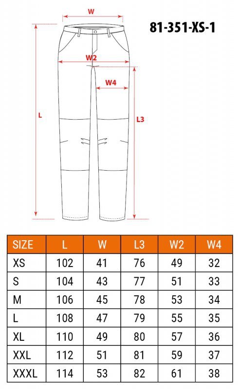Spodnie robocze Mix&Match, czarne, rozmiar XS