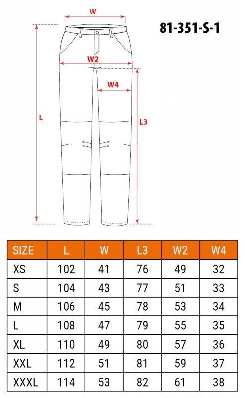 Spodnie robocze Mix&Match, czarne, rozmiar S