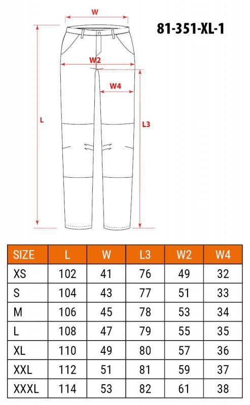 Spodnie robocze Mix&Match, czarne, rozmiar XL