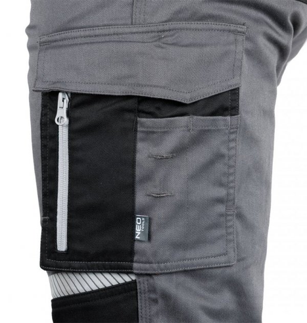 Spodnie robocze Mix&Match, szaro-czarne, rozmiar XXXL