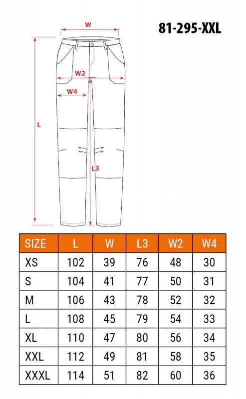 Spodnie robocze Mix&Match, 4 way stretch, granatowo-zielone, rozmiar XXL