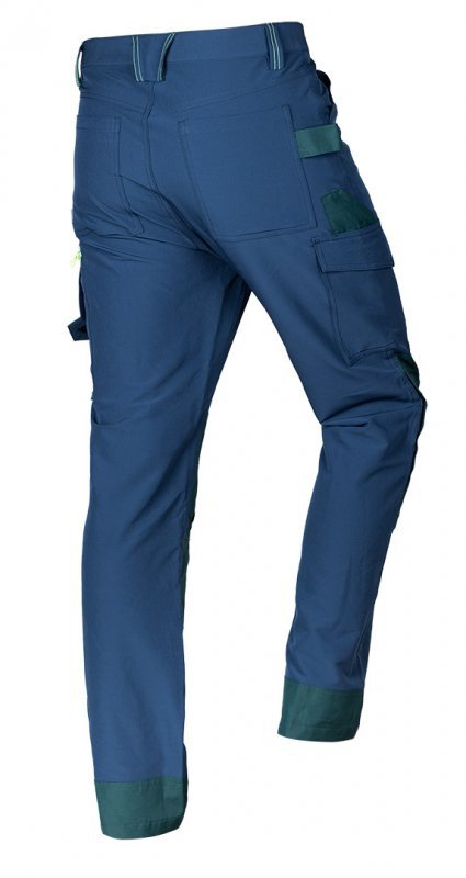 Spodnie robocze Mix&Match, 4 way stretch, granatowo-zielone, rozmiar XXXL