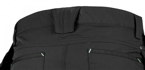 Spodnie robocze Mix&Match, 4 way stretch, z kaburami, Cordura, czarne, rozmiar XS