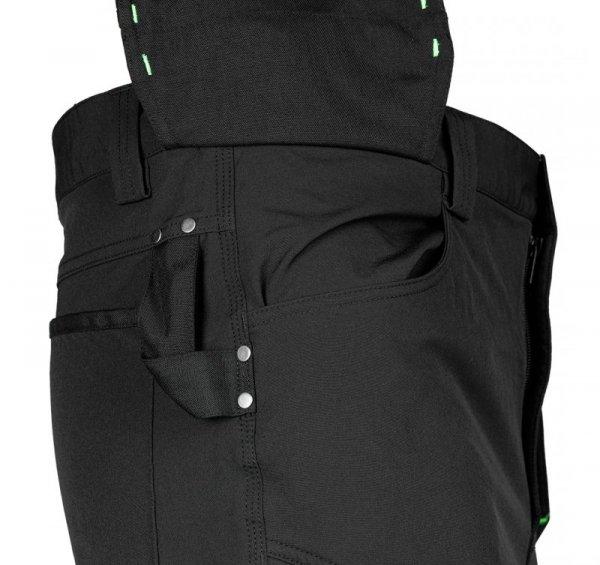 Spodnie robocze Mix&Match, 4 way stretch, z kaburami, Cordura, czarne, rozmiar L