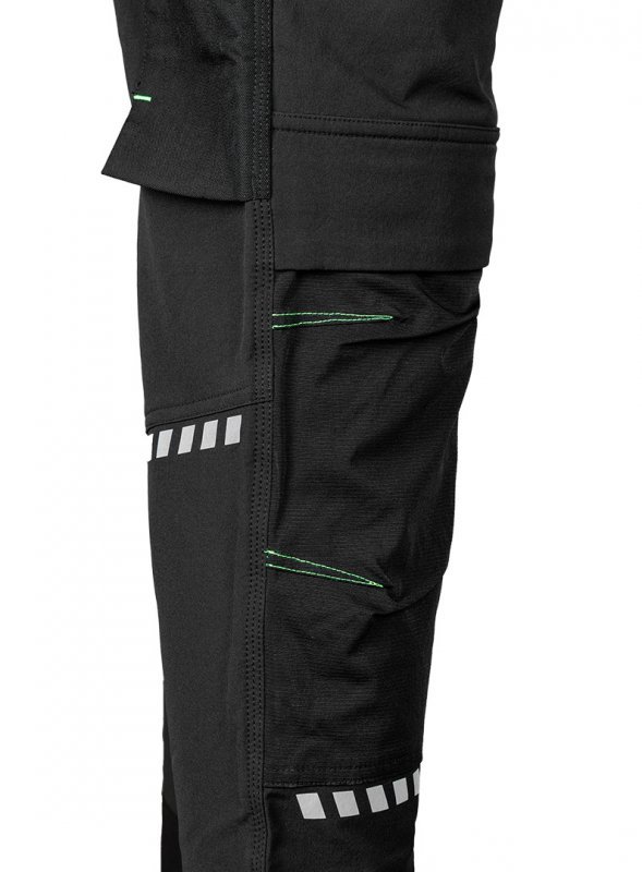 Spodnie robocze Mix&Match, 4 way stretch, z kaburami, Cordura, czarne, rozmiar XXL