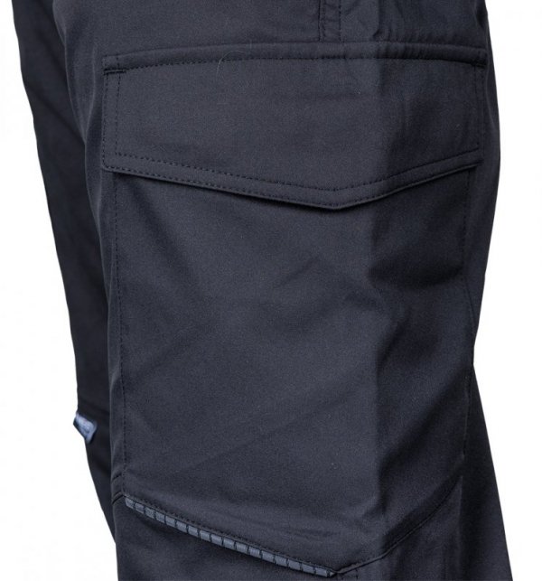 Spodnie robocze Mix&Match, stretch, czarne, rozmiar XXXL