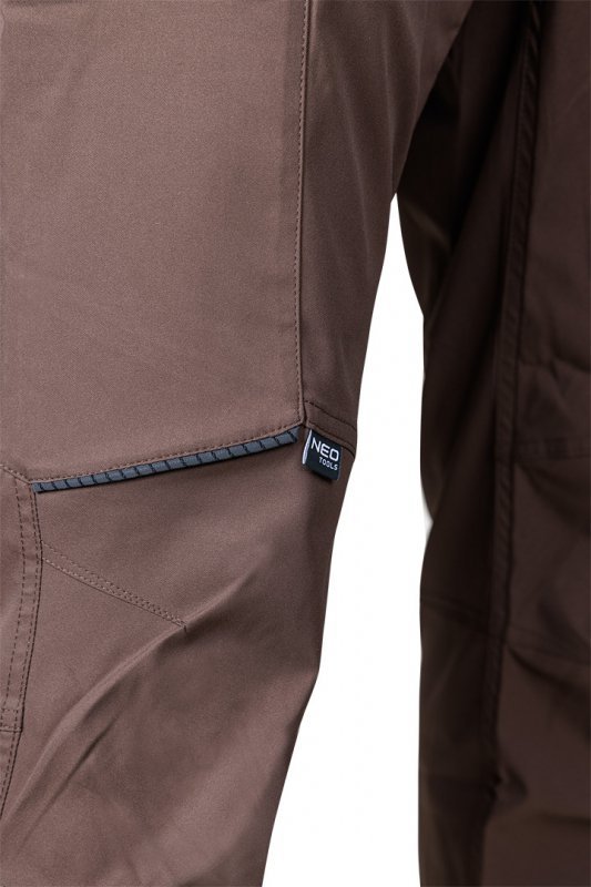 Spodnie robocze Mix&Match, stretch, brązowe, rozmiar XL