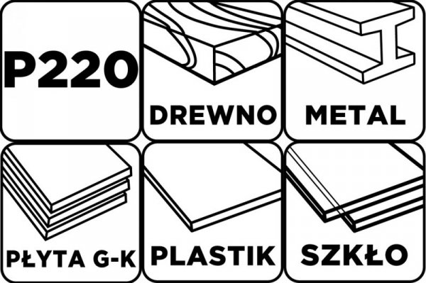 Siatka ścierna biała 115 x 280 mm, P220