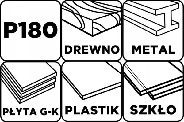 Siatka ścierna 115 x 280 mm, P180