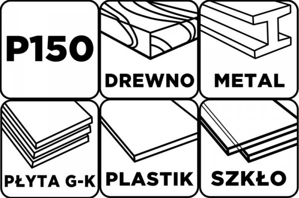 Siatka ścierna 115 x 280 mm, P150