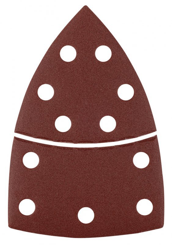 Papiery ścierne na rzep, żelazko 102 x 152 mm, P180, 5 szt., z 11 otworami