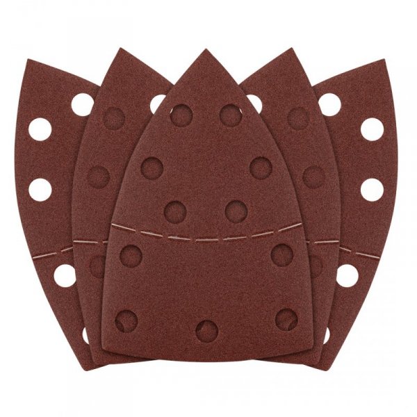 Papiery ścierne na rzep, żelazko 102 x 152 mm, P150, 5 szt., z 11 otworami