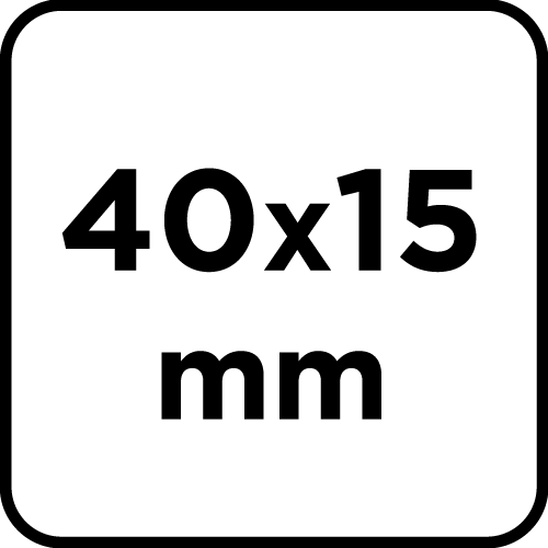 Ściernica listkowa trzpieniowa 40 x 15 x 6 mm, P40 (3 szt.)