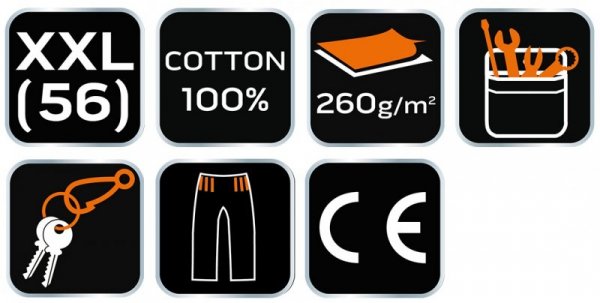 Krótkie spodenki COTTON Slim, 100% cotton, rozmiar XXL