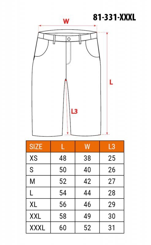 Krótkie spodenki COTTON Slim, 100% cotton, rozmiar XXXL