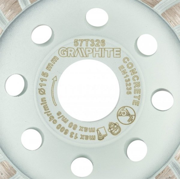 Tarcza diamentowa szlifierska, turbo, 115 x 22.2 mm, na sucho
