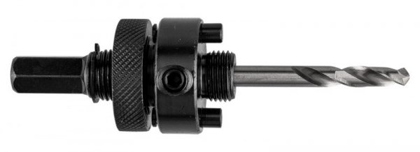 Adapter z wiertłem pilotującym do otwornic bi-metalowych 32-152 mm, Hex