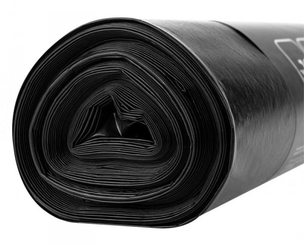 Worki budowlane 120 L, czarne, 10 sztuk, 70 mic