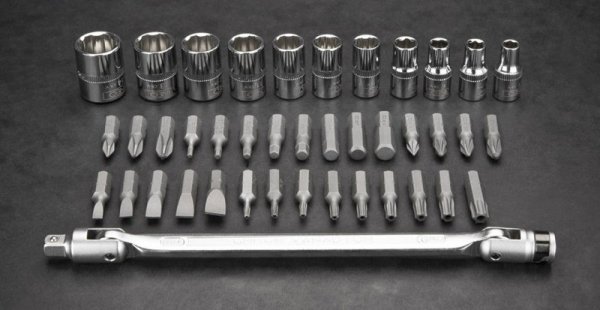Klucze nasadowe 1/4&quot;, zestaw 41szt