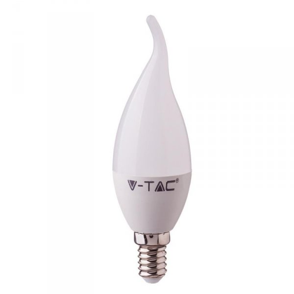 Żarówka LED V-TAC 4W E14 Świeczka Płomyk VT-1818TP 2700K 350lm 2 Lata Gwarancji