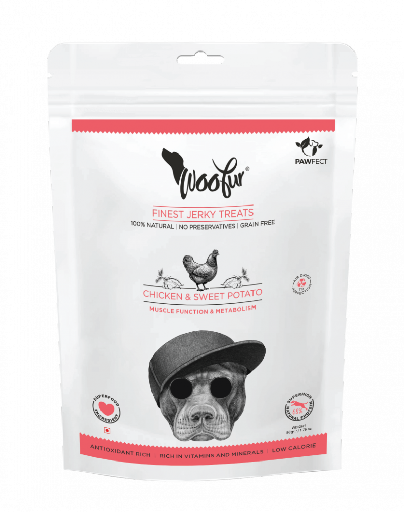 PAWFECT Woofur przysmaki CHIPSY Kurczak i Słodki Ziemniak 50g