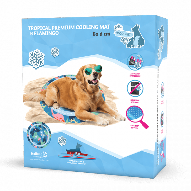 CoolPets PREMIUM Mata chłodząca Flamingo