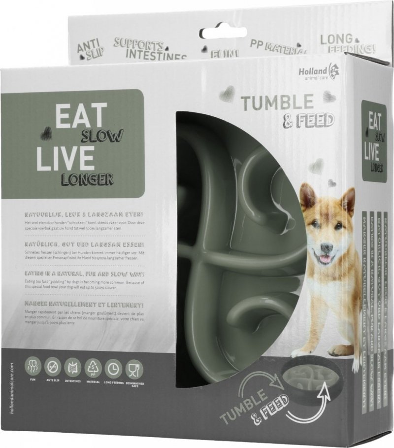 Eat Slow Live Longer TUMBLE FEEDER miska spowalniająca szara