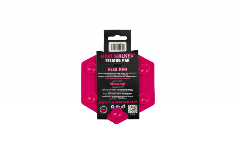Kiwi Walker Hexa Feeding Pad Mini – mata do lizania dla psa i kota różowa