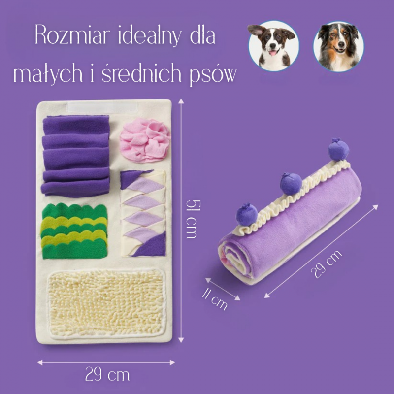 Nocciola JAGODOWA ROLADA mata węchowa dla psa