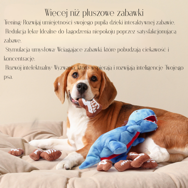 Nocciola Zabawka węchowa - norka dla psa 9-w-1 DINOZAUR
