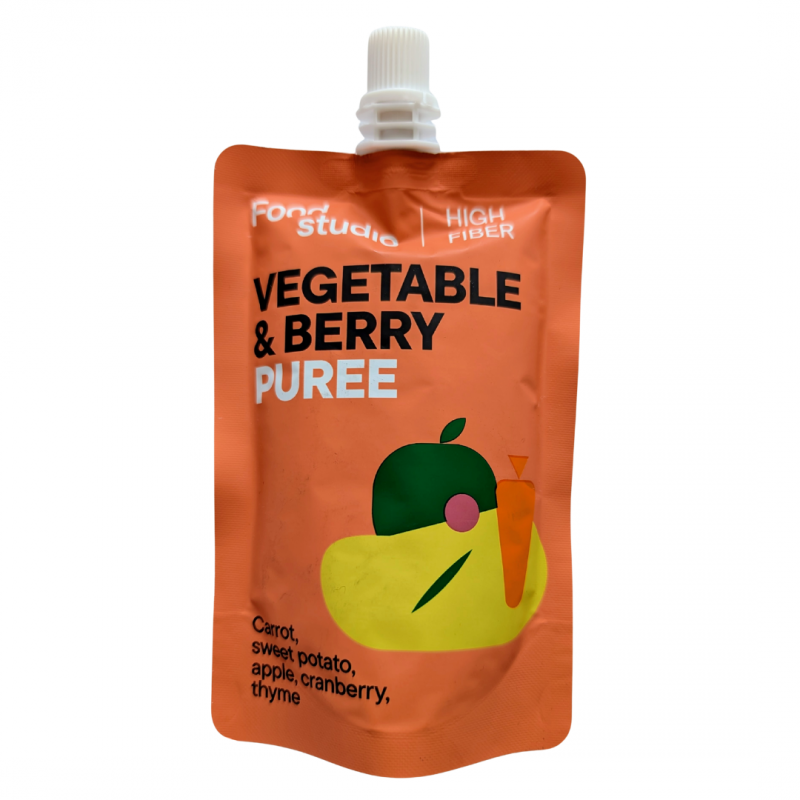 Food Studio Chefs PUREE dla psów WARZYWNO-OWOCOWE z marchewką, batatem, jabłkiem, żurawiną i tymiankiem 150ml