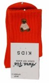 Bawełniane skarpetki dziecięce, śliczny haft misia. W rozmiarze 32-35, firmy Aura.via