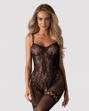 Seksowna i kobieca – taka właśnie jest bodystocking F213. Koronkowa dzianina, wzory wyszczuplające uda i otwarty krok tworzą niepowtarzalną całość.