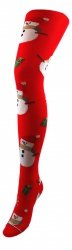 Bawełniane świąteczne rajstopy firmy AuraVia. Śliczne wzornictwo głównie Mikołaj i jego pomocnicy. Wykonane w rozmiarze 10-12 lat.