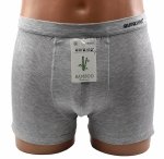 Jasnoszare bambusowe bokserki męskie Aura.Via – naturalna świeżość i styl, rozmiar 3XL