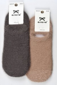 Damskie skarpetki stopki z długim włosem – idealne na zimę 38-41 