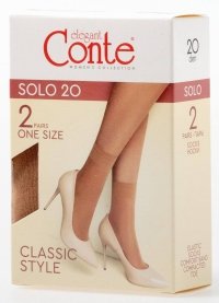 Skarpetki damskie Conte SOLO 20 – cienkie i eleganckie 2pary 