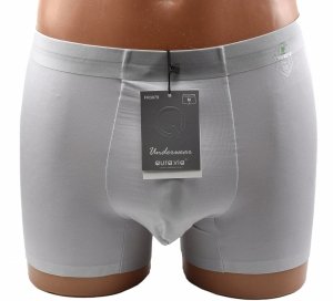 Perłowe bambusowe bokserki męskie Aura.Via–90% naturalnego komfortu, rozmiar 2XL