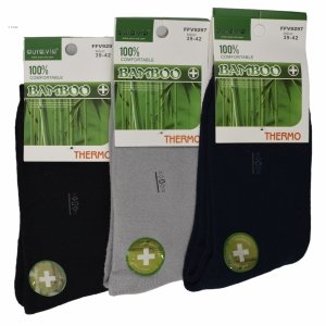 Bambusowe skarpety męskie THERMO–3-pak miękkości i świeżości Rozmiar 43-46