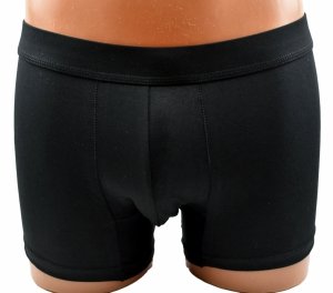 Bokserki męskie czarne gładkie komfortowe–bawełna 95%,rozmiar 2XL