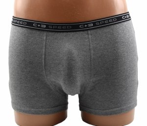 Szare bokserki męskie C+3 Premium – bawełna 95% rozmiar L