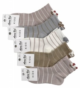 Bawełniane skarpetki dziewczęce z uszkami – słodki hit! 5 par 32-35 