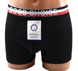 Czarne bokserki męskie Aura.Via–bawełna i szeroka gumka GOOD CHOICE, rozmiar 3XL