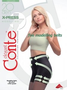 Modelujące Rajstopy Conte X-Press 20 DEN – Wyszczuplenie i Elegancja Rozmiar 5