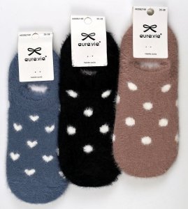 Zimowe stopki damskie super miękkie i puchate–3 pary w urocze wzory 35-38