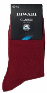 Bordowe skarpety garniturowe DIWARI Classic od grupy Conte 44-45