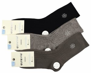 Zimowe skarpety damskie THERMO-elegancka śnieżynka 35-38