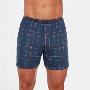 Luźne bokserki męskie Cornette – wzór kratka, 100% komfortu M